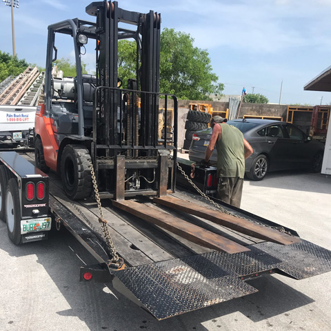 Construction equipment on South Florida job site — Palm Beach Rentals