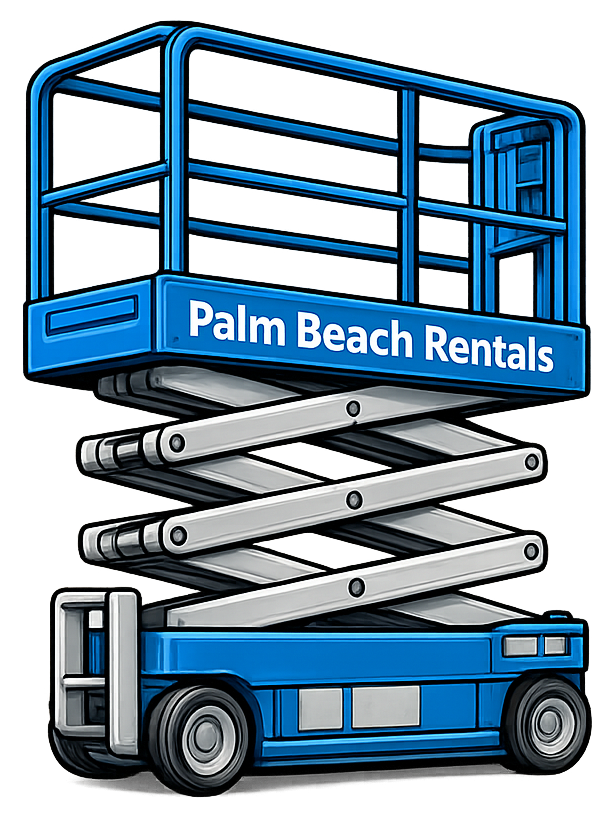 Palm Beach Rentals scissor lift logo